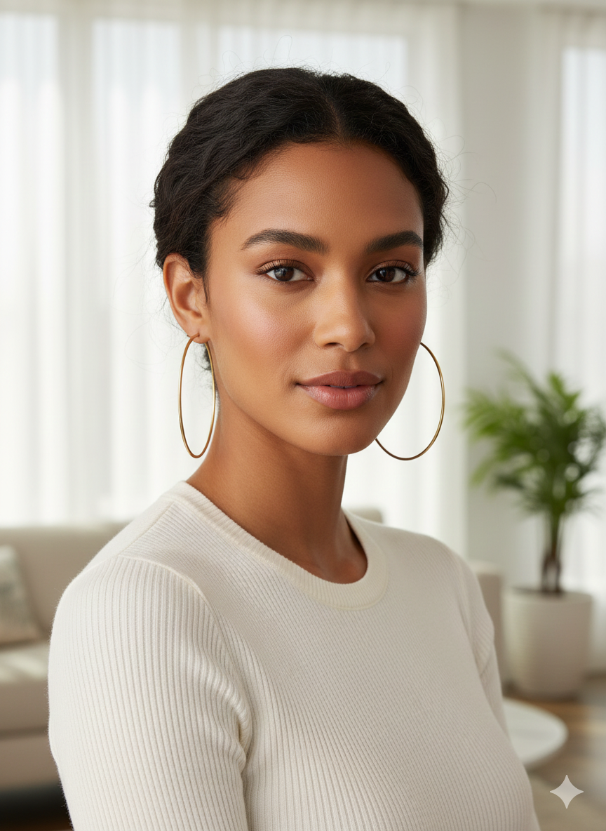 The Statement Luxe Hoops: Large Gold-Plated Sterling Silver Earrings