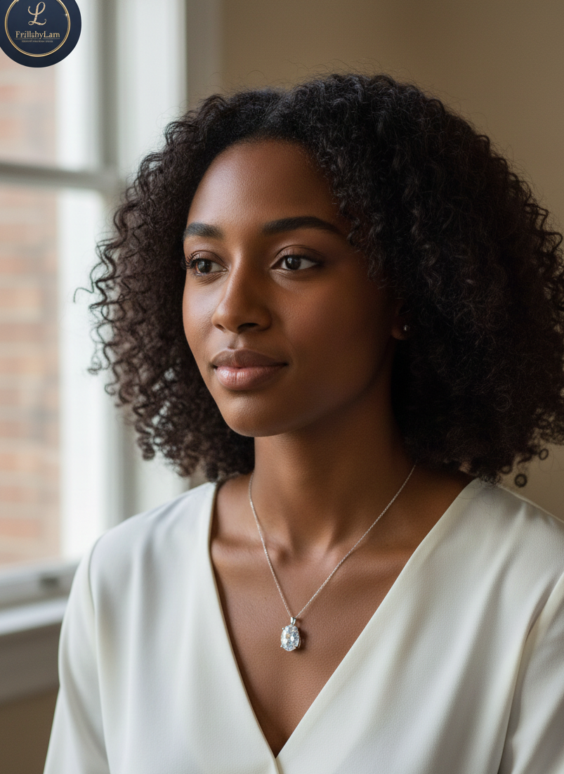 The Princess Solitaire Cubic Zirconia Pendant Necklace