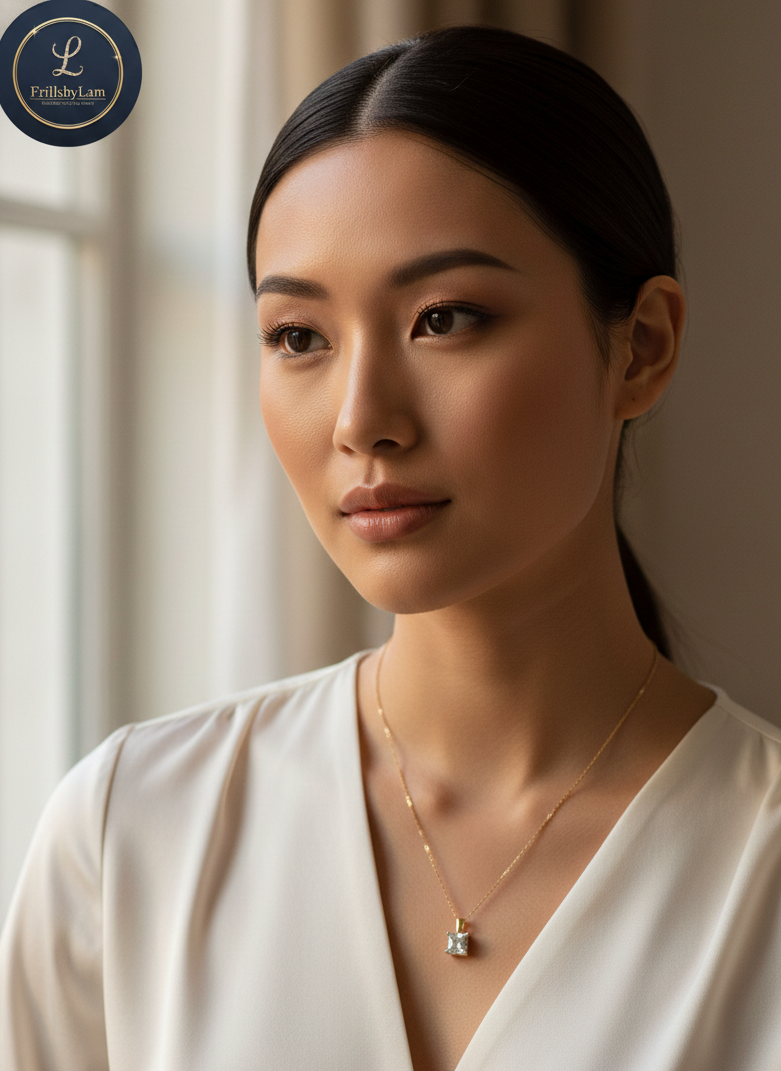 The Aurelia 14k Cubic Zirconia Pendant Gold Plated Necklace