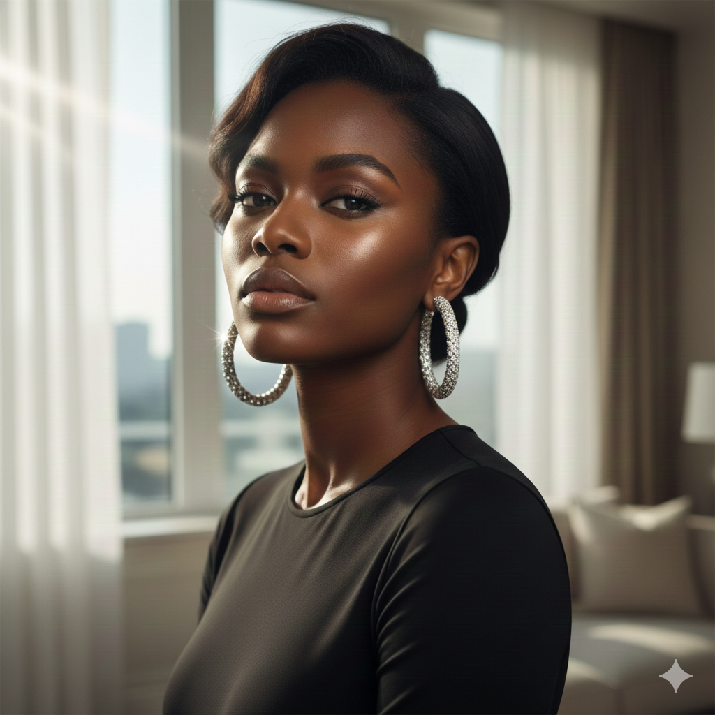 The Glimmer Hoops: Sterling Silver Pave-Style Dazzling Earrings