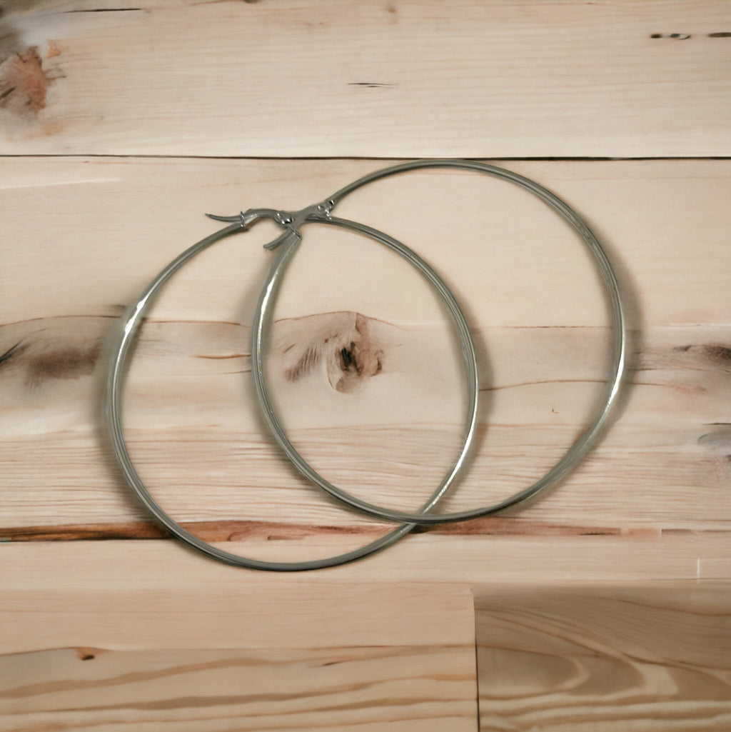 The Signature Hoops: Classic Large 3-Inch Sterling Silver Earrings