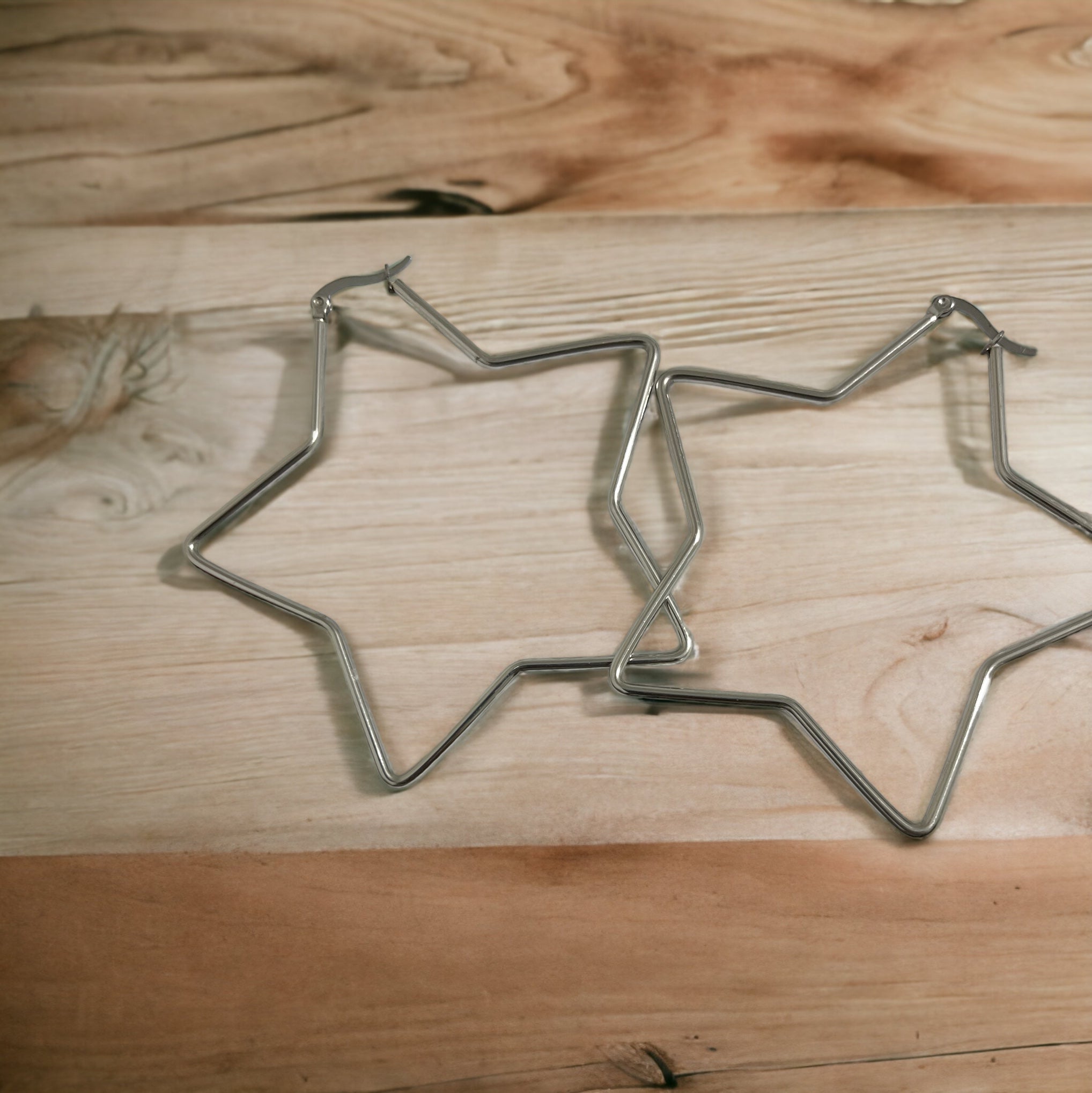 The Starburst Hoops: Sterling Silver Celestial Star-Shaped Earrings (Gold & Silver)