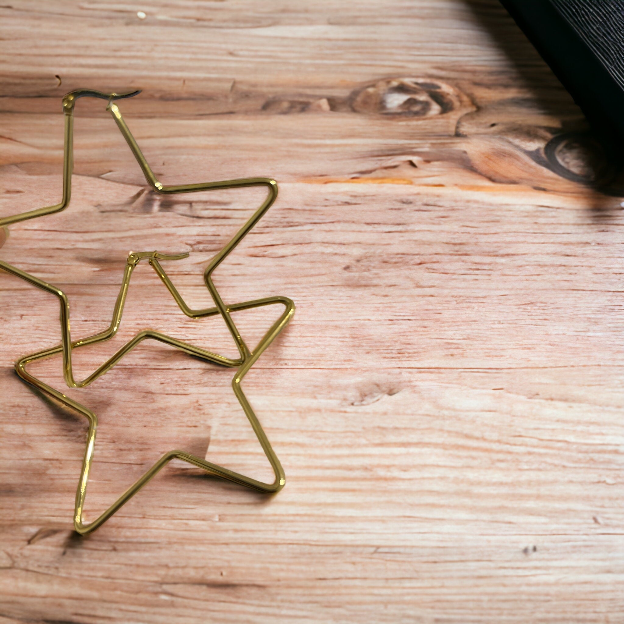 The Starburst Hoops: Sterling Silver Celestial Star-Shaped Earrings (Gold & Silver)