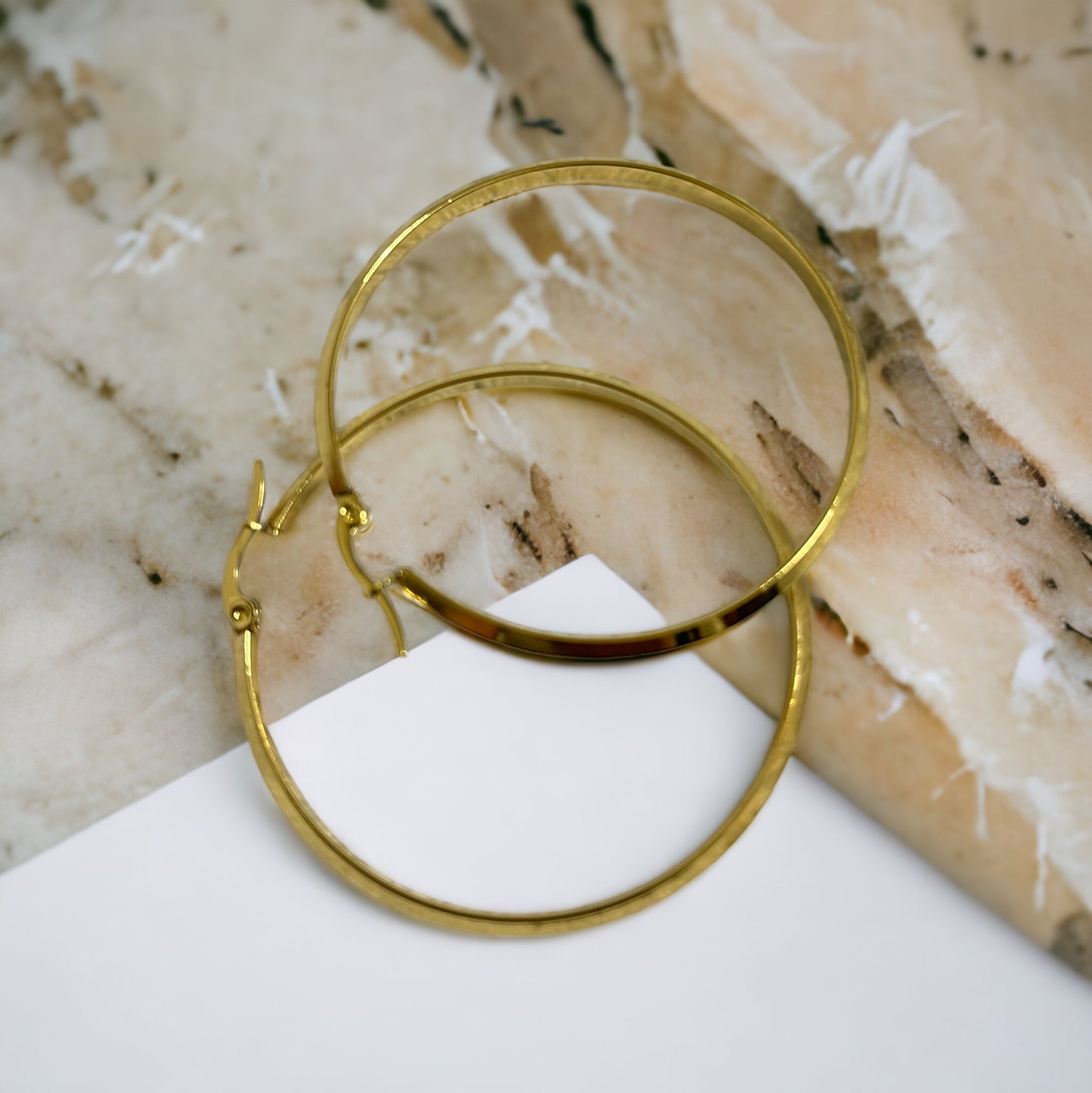 The Everyday Gold Hoops: Classic 2-Inch Sterling Silver Essentials
